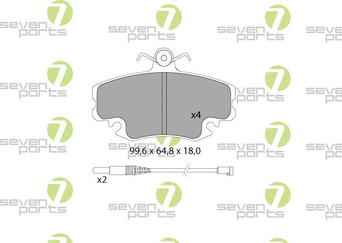 7 SEVEN PARTS SVP15623 - Set placute frana,frana disc aaoparts.ro