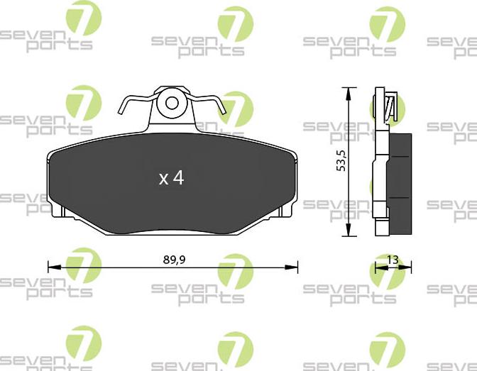 7 SEVEN PARTS SVP15160 - Set placute frana,frana disc aaoparts.ro