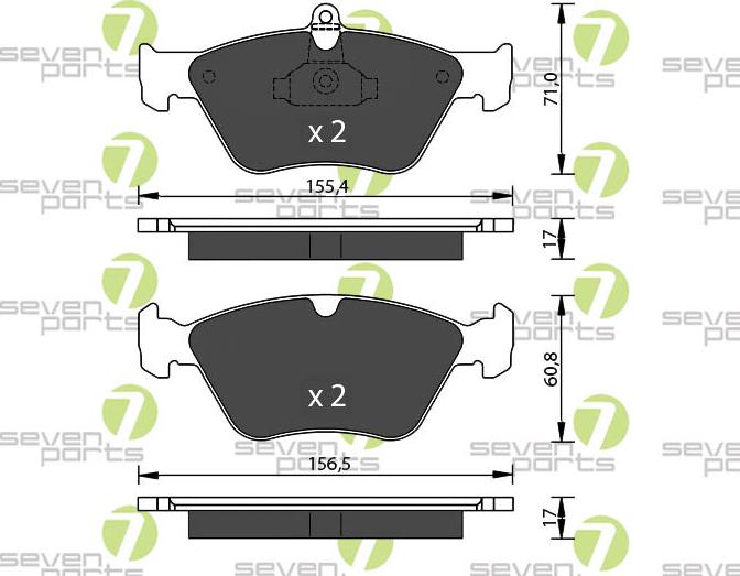 7 SEVEN PARTS SVP15870 - Set placute frana,frana disc aaoparts.ro