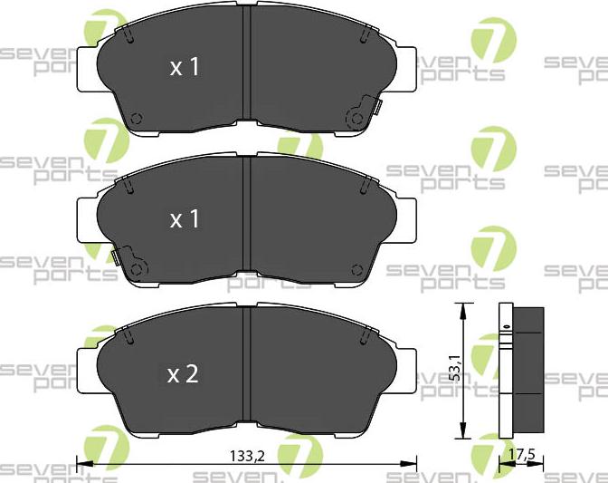 7 SEVEN PARTS SVP16310 - Set placute frana,frana disc aaoparts.ro