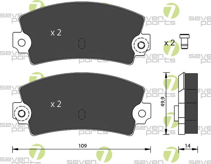 7 SEVEN PARTS SVP10680 - Set placute frana,frana disc aaoparts.ro