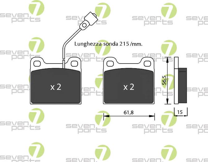 7 SEVEN PARTS SVP10052 - Set placute frana,frana disc aaoparts.ro