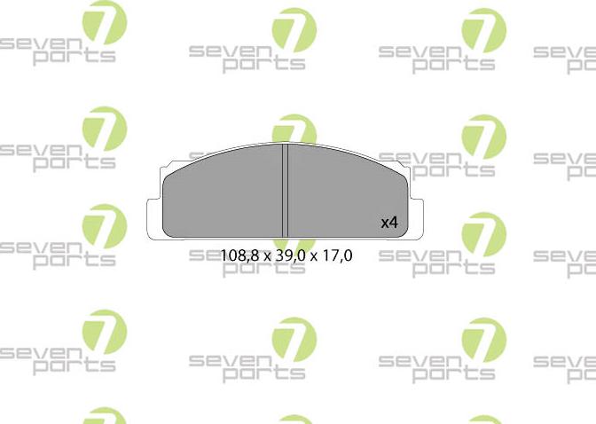 7 SEVEN PARTS SVP10010 - Set placute frana,frana disc aaoparts.ro