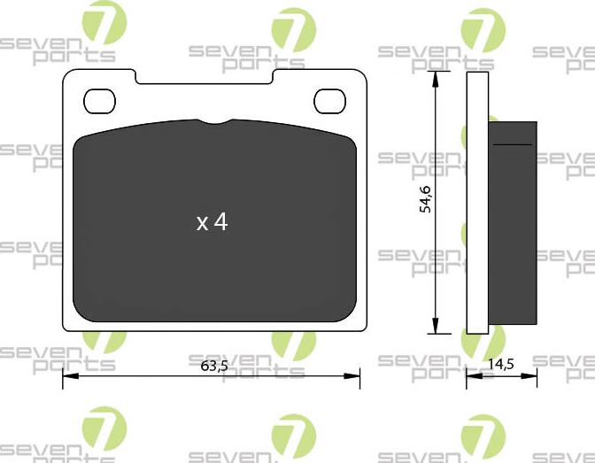 7 SEVEN PARTS SVP10100 - Set placute frana,frana disc aaoparts.ro