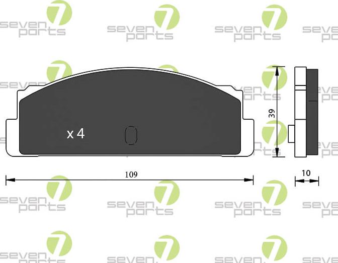 7 SEVEN PARTS SVP10270 - Set placute frana,frana disc aaoparts.ro