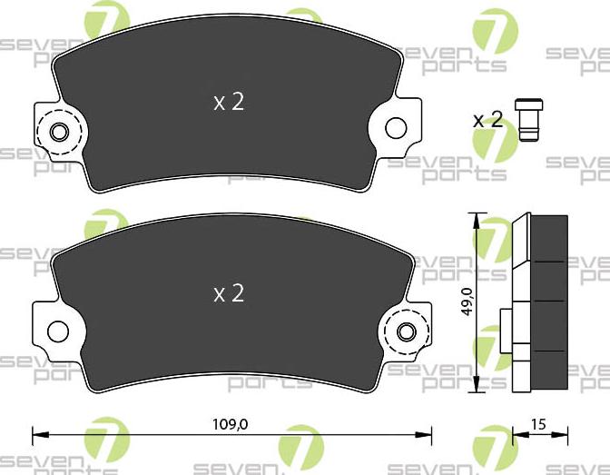 7 SEVEN PARTS SVP10772 - Set placute frana,frana disc aaoparts.ro