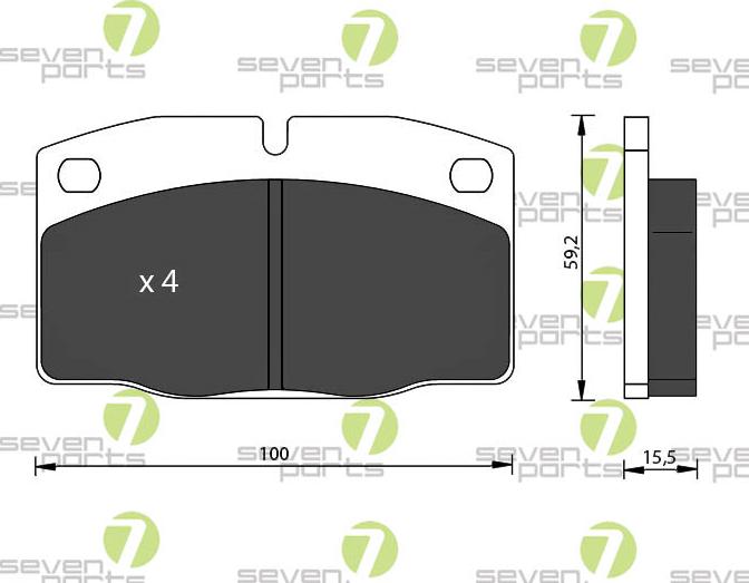 7 SEVEN PARTS SVP11670 - Set placute frana,frana disc aaoparts.ro