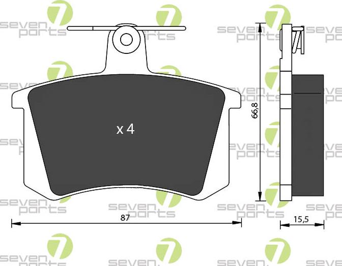 7 SEVEN PARTS SVP11810 - Set placute frana,frana disc aaoparts.ro