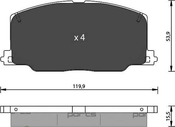 7 SEVEN PARTS SVP18101 - Set placute frana,frana disc aaoparts.ro