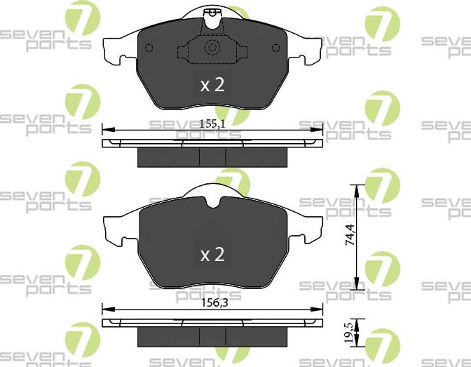 7 SEVEN PARTS SVP18350 - Set placute frana,frana disc aaoparts.ro