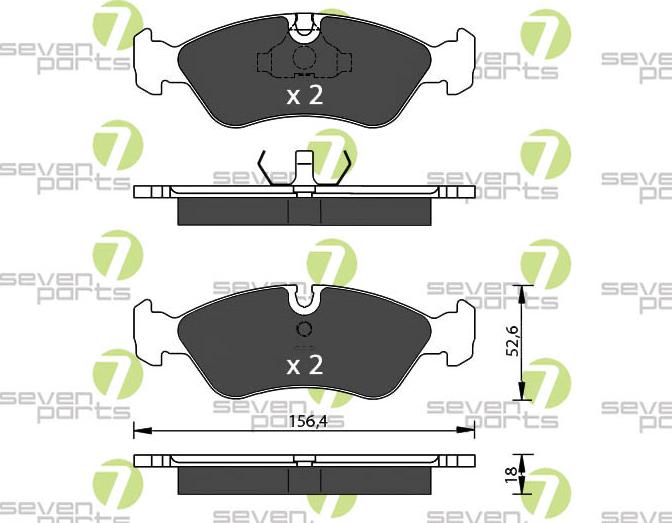 7 SEVEN PARTS SVP18270 - Set placute frana,frana disc aaoparts.ro