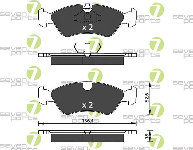 7 SEVEN PARTS SVP18271 - Set placute frana,frana disc aaoparts.ro