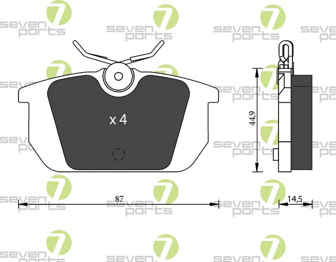 7 SEVEN PARTS SVP13530 - Set placute frana,frana disc aaoparts.ro