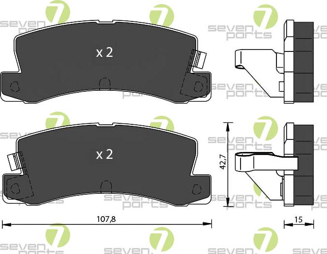 7 SEVEN PARTS SVP13690 - Set placute frana,frana disc aaoparts.ro