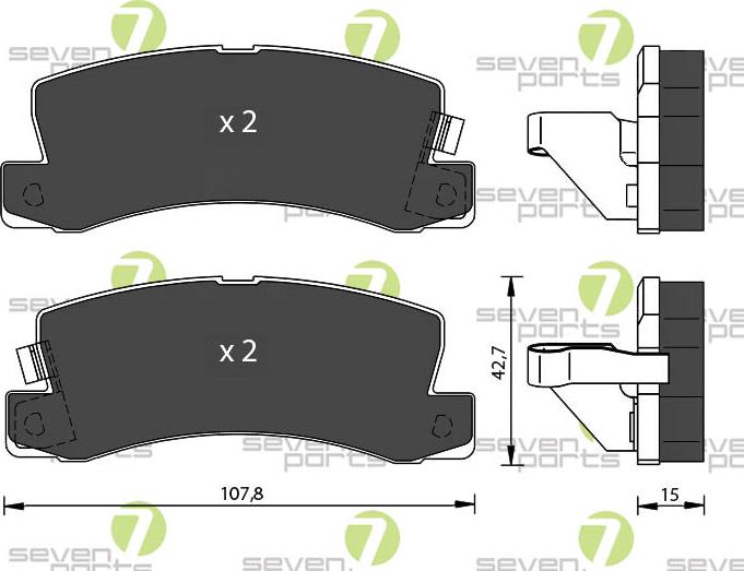 7 SEVEN PARTS SVP13691 - Set placute frana,frana disc aaoparts.ro