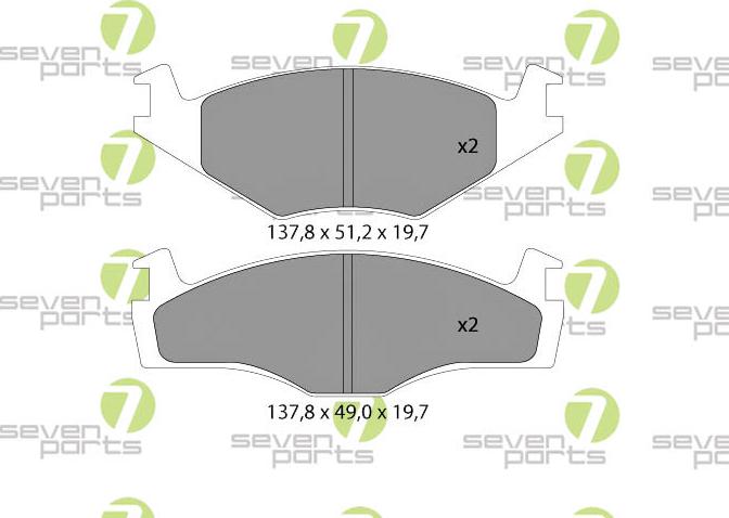 7 SEVEN PARTS SVP13181 - Set placute frana,frana disc aaoparts.ro