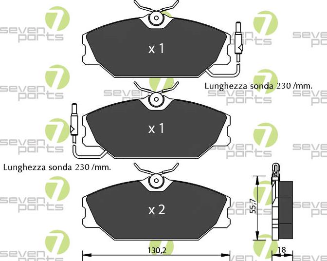 7 SEVEN PARTS SVP13350 - Set placute frana,frana disc aaoparts.ro