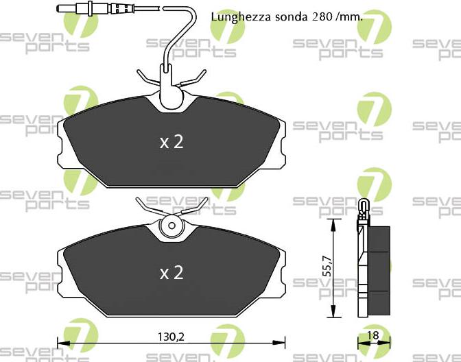 7 SEVEN PARTS SVP13351 - Set placute frana,frana disc aaoparts.ro