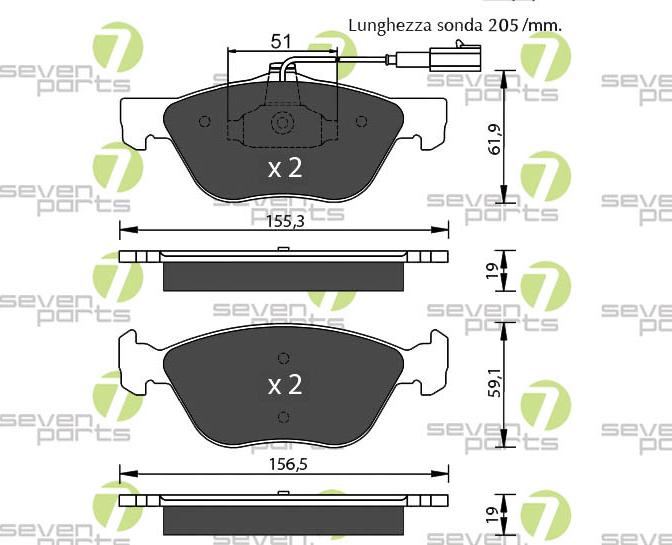 7 SEVEN PARTS SVP17542 - Set placute frana,frana disc aaoparts.ro