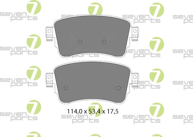 7 SEVEN PARTS SVP29500 - Set placute frana,frana disc aaoparts.ro