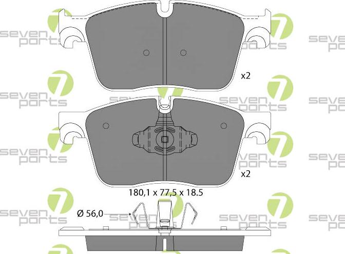 7 SEVEN PARTS SVP29080 - Set placute frana,frana disc aaoparts.ro