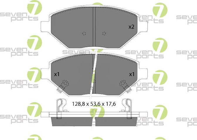7 SEVEN PARTS SVP29150 - Set placute frana,frana disc aaoparts.ro