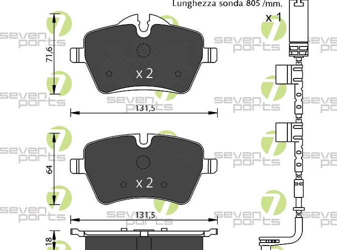 7 SEVEN PARTS SVP29200 - Set placute frana,frana disc aaoparts.ro