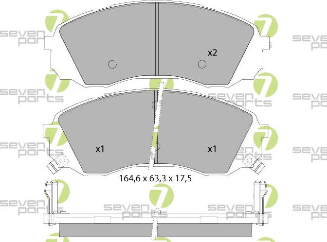 7 SEVEN PARTS SVP24900 - Set placute frana,frana disc aaoparts.ro