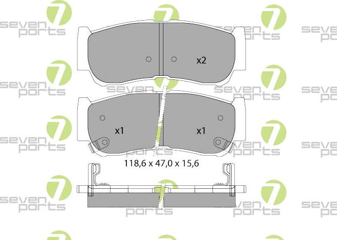 7 SEVEN PARTS SVP24660 - Set placute frana,frana disc aaoparts.ro