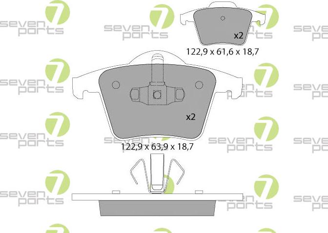 7 SEVEN PARTS SVP24040 - Set placute frana,frana disc aaoparts.ro