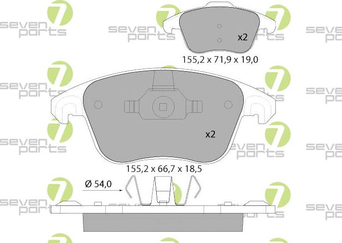 7 SEVEN PARTS SVP24370 - Set placute frana,frana disc aaoparts.ro
