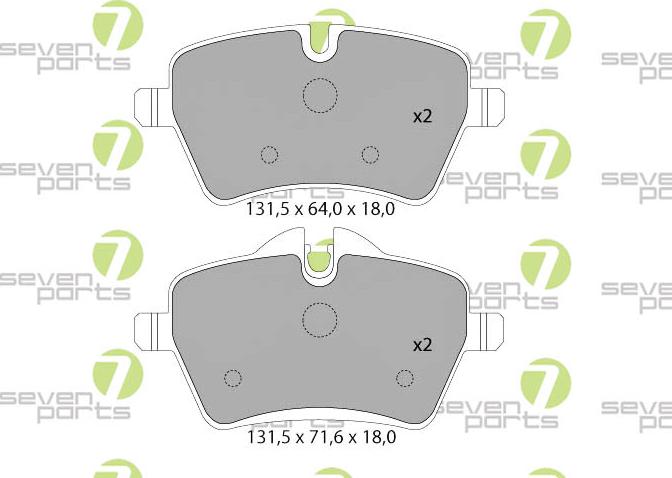 7 SEVEN PARTS SVP25480 - Set placute frana,frana disc aaoparts.ro