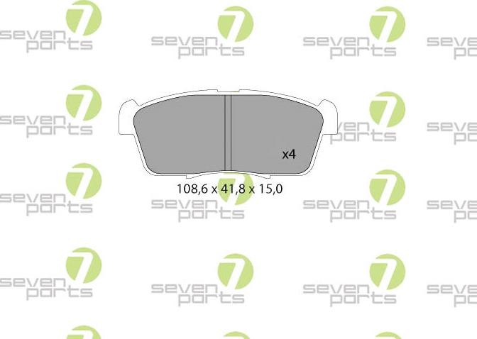 7 SEVEN PARTS SVP25050 - Set placute frana,frana disc aaoparts.ro