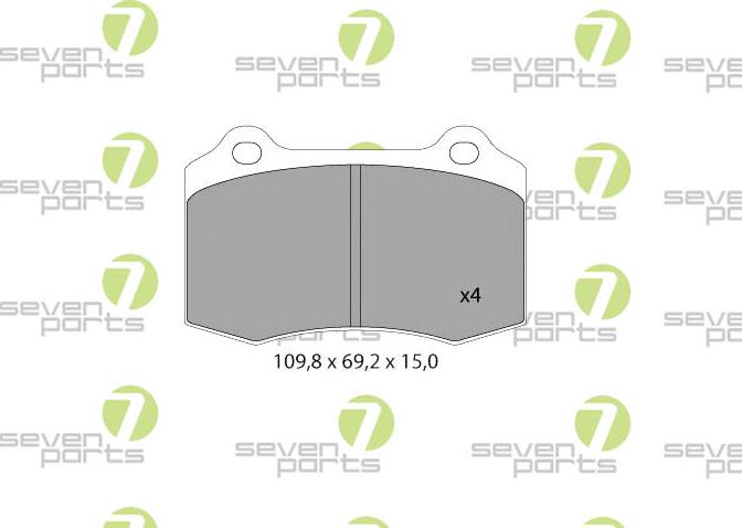 7 SEVEN PARTS SVP25012 - Set placute frana,frana disc aaoparts.ro