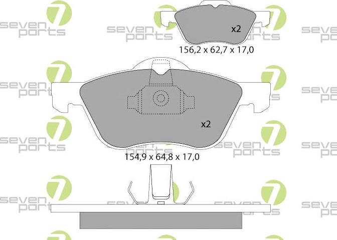 7 SEVEN PARTS SVP25080 - Set placute frana,frana disc aaoparts.ro
