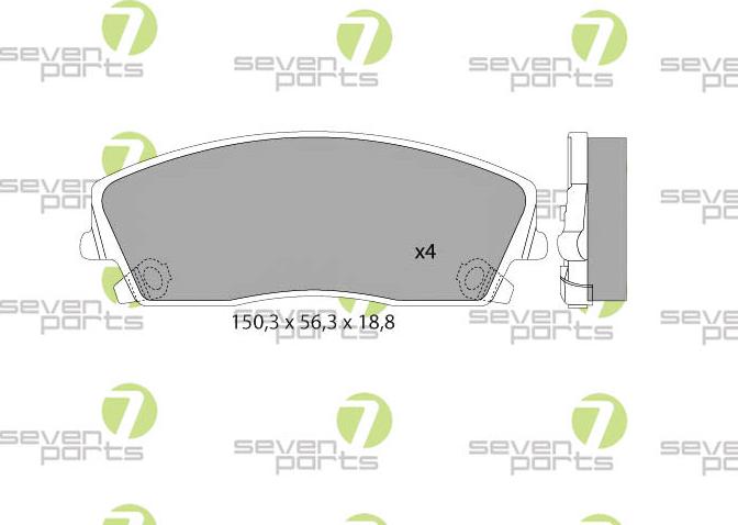 7 SEVEN PARTS SVP25310 - Set placute frana,frana disc aaoparts.ro