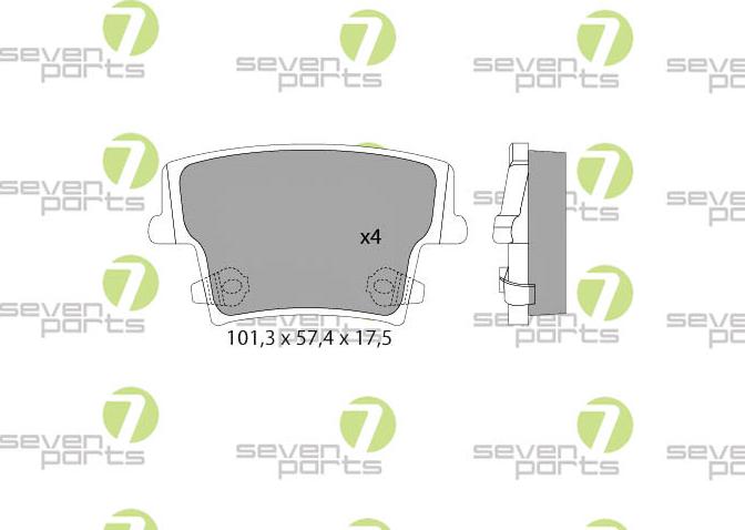 7 SEVEN PARTS SVP25330 - Set placute frana,frana disc aaoparts.ro