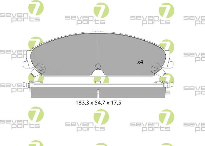 7 SEVEN PARTS SVP25320 - Set placute frana,frana disc aaoparts.ro