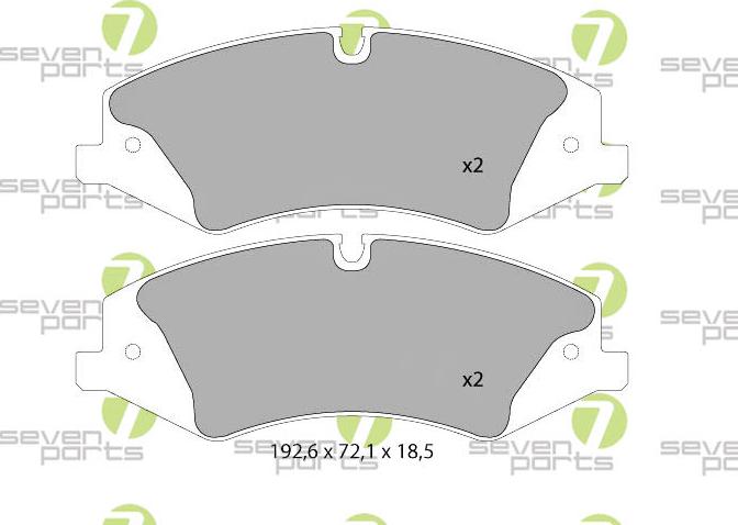 7 SEVEN PARTS SVP25740 - Set placute frana,frana disc aaoparts.ro