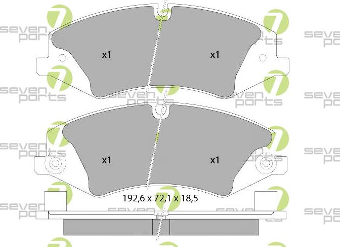 7 SEVEN PARTS SVP25741 - Set placute frana,frana disc aaoparts.ro