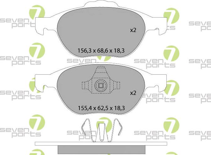 7 SEVEN PARTS SVP26920 - Set placute frana,frana disc aaoparts.ro