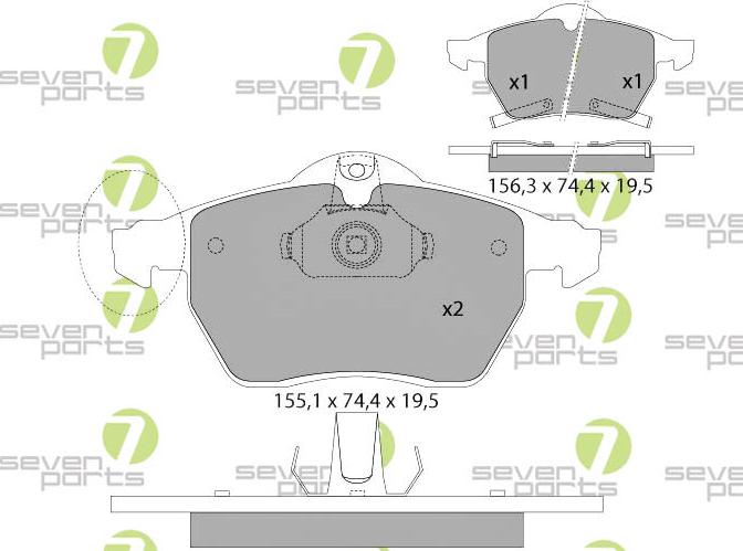 7 SEVEN PARTS SVP26610 - Set placute frana,frana disc aaoparts.ro