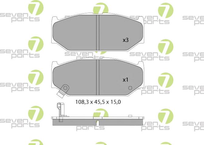 7 SEVEN PARTS SVP26130 - Set placute frana,frana disc aaoparts.ro