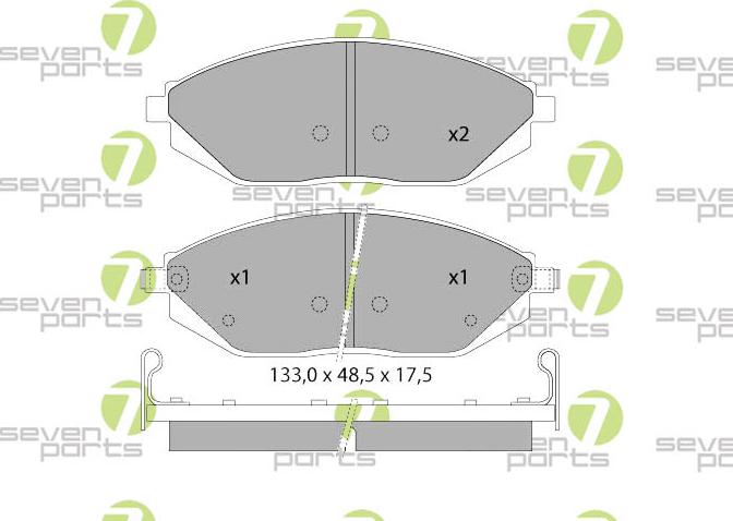 7 SEVEN PARTS SVP26210 - Set placute frana,frana disc aaoparts.ro