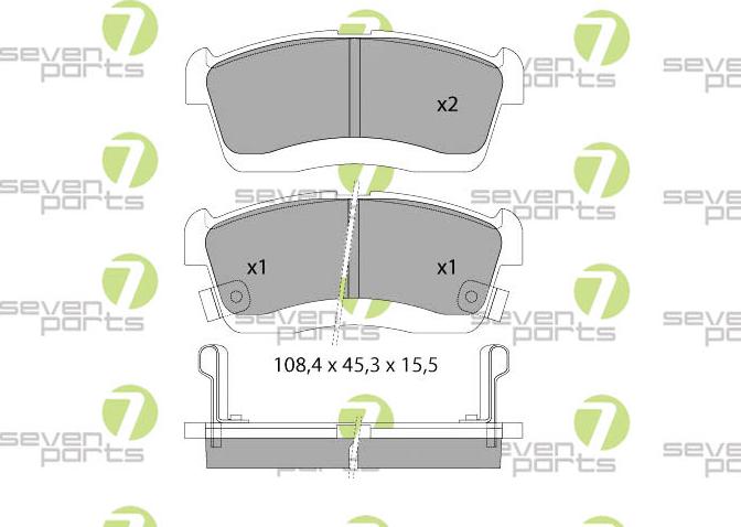 7 SEVEN PARTS SVP26270 - Set placute frana,frana disc aaoparts.ro