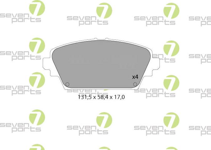 7 SEVEN PARTS SVP20901 - Set placute frana,frana disc aaoparts.ro