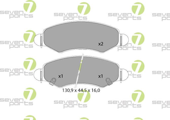 7 SEVEN PARTS SVP20441 - Set placute frana,frana disc aaoparts.ro