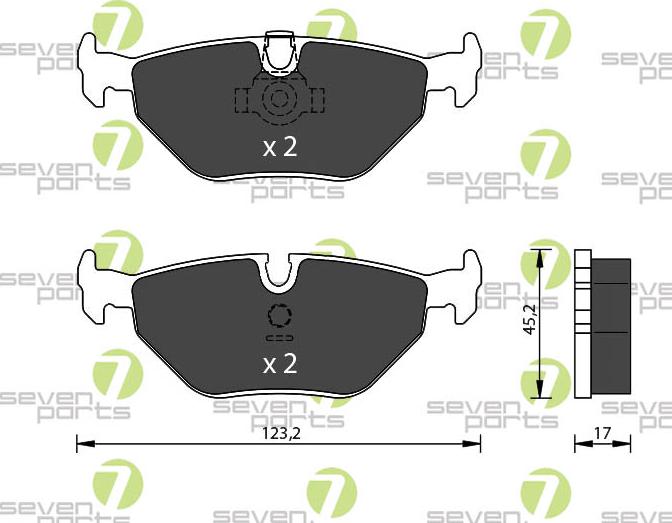 7 SEVEN PARTS SVP20023 - Set placute frana,frana disc aaoparts.ro