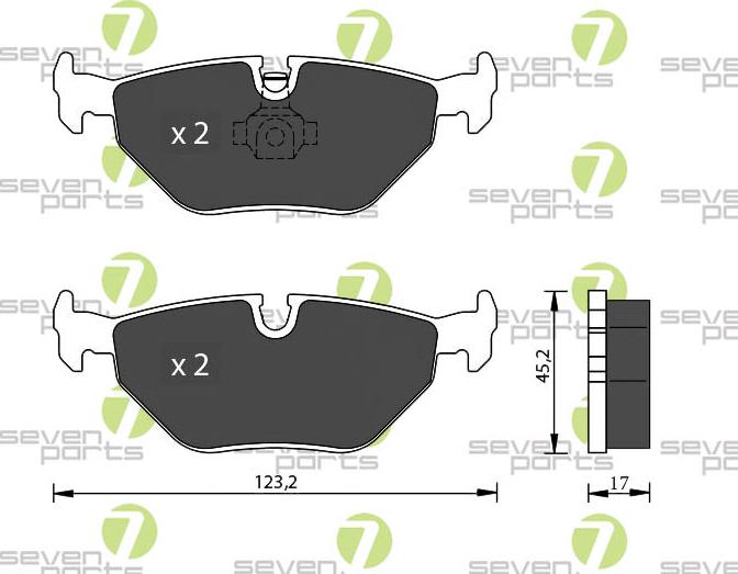 7 SEVEN PARTS SVP20022 - Set placute frana,frana disc aaoparts.ro