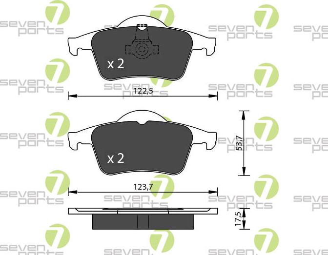 7 SEVEN PARTS SVP20160 - Set placute frana,frana disc aaoparts.ro